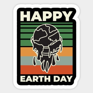 Vintage Happy Earth Day Sticker